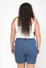 Picture of PLUS SIZE ELASTIC WAIST STRETCH DENIM SHORTS